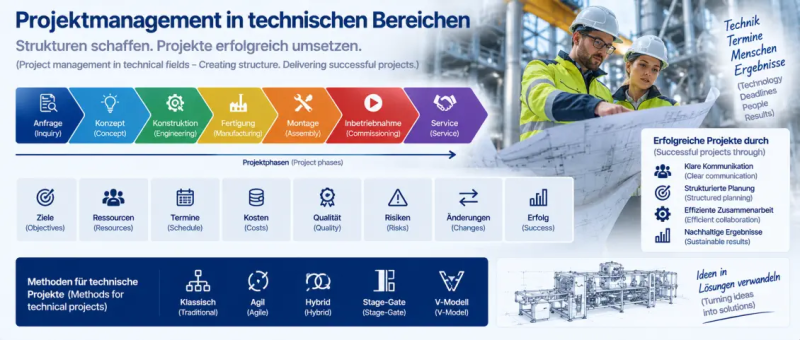 Projektmanagement in technischen Bereichen