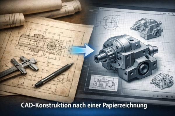 CAD-Konstruktion nach Papierzeichnung
