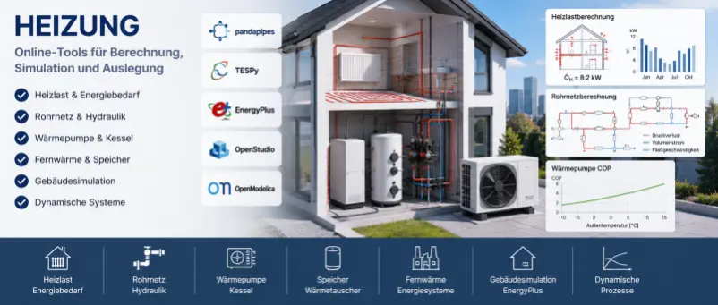 Online-Tools für Heizungsberechnung und Energiesysteme