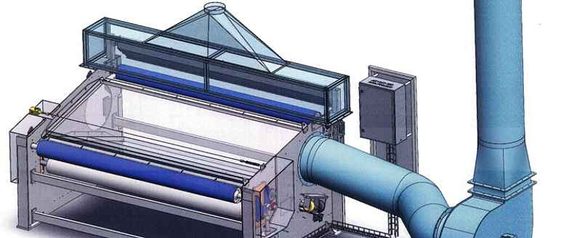 Output unit Nonwoven line