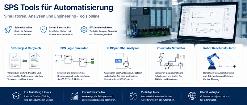 SPS Tools Online für Automatisierung