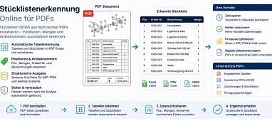 Informationen zur Stücklistenerkennung