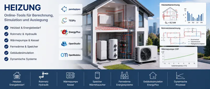 Online-Tools für Heizungsberechnung und Energiesysteme